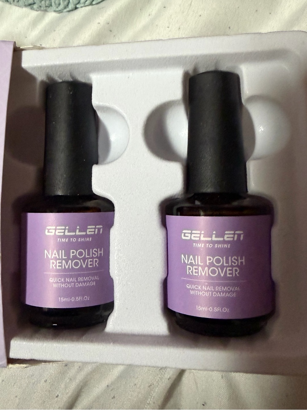 Elle Purple Nail Polish Remover Duo
